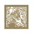 Decoratiune perete metal, model Tiger, 50x50cm, Auriu - BUZ.RO