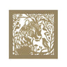 Decoratiune perete metal, model Tiger, 50x50cm, Auriu - BUZ.RO