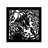 Decoratiune perete metal, model Tiger, 50x50cm, Negru - BUZ.RO