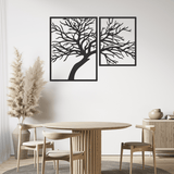 Decoratiune perete metal, model Tree, 106x80cm, negru - BUZ.RO