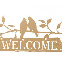 Decoratiune perete metal, WELCOME, 29.9x 14.7 cm