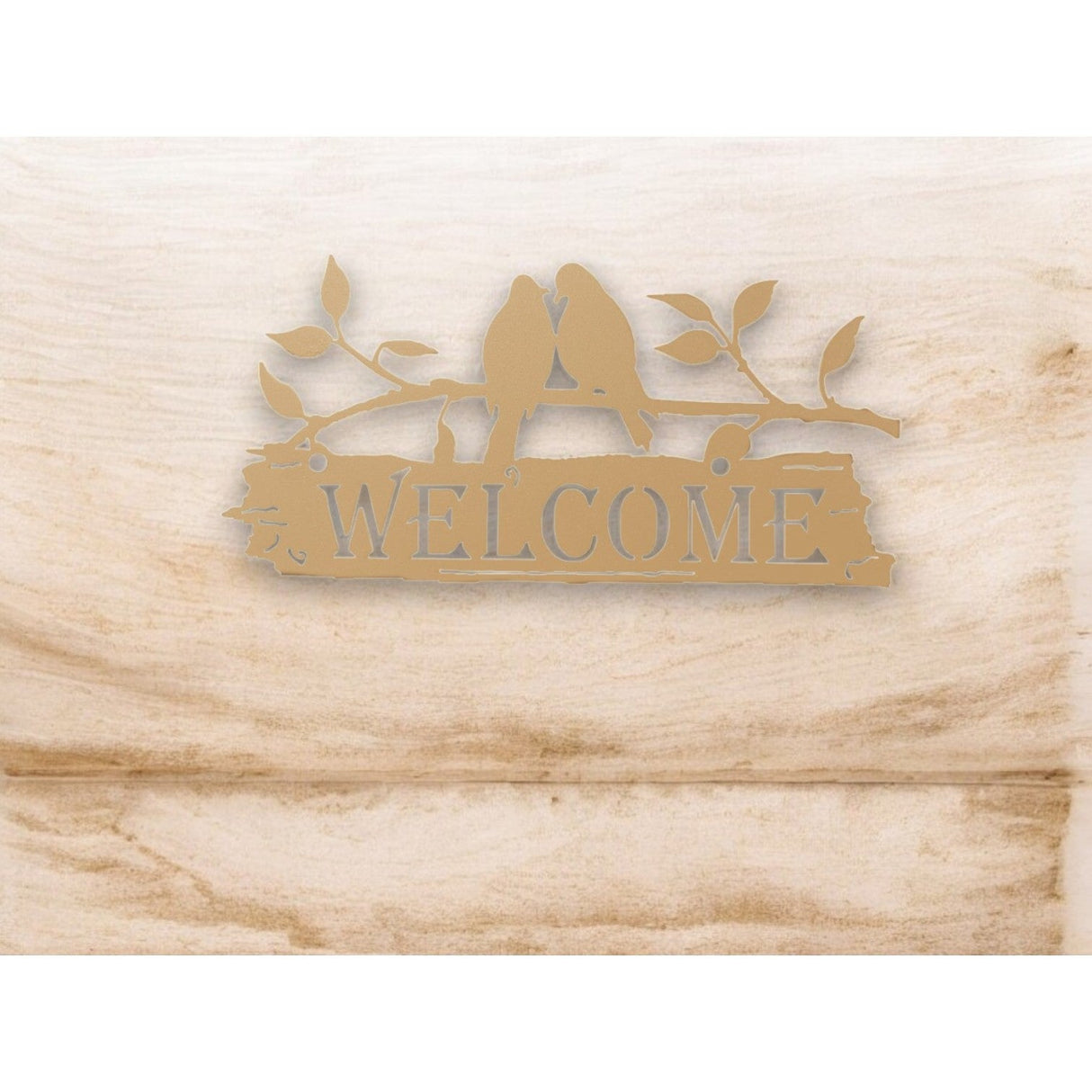 Decoratiune perete metal, WELCOME, 29.9x 14.7 cm - BUZ.RO