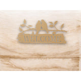 Decoratiune perete metal, WELCOME, 29.9x 14.7 cm - BUZ.RO