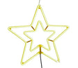 Decoratiune stea luminoasa de Craciun, cu LED alb cald (galbena) - 5656 cm, pentru usi si geamuri, interior si exterior, rezistenta la apa, IP65 - BUZ.RO