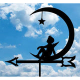 Decoratiuni gradina, decoratiuni exterior, personalizate, decoratiuni metal, ornamente gradina, visator pe luna, decoratiune de vant