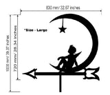 Decoratiuni gradina, decoratiuni exterior, personalizate, decoratiuni metal, ornamente gradina, visator pe luna, decoratiune de vant