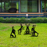 Decoratiuni gradina, decoratiuni exterior, personalizate, decoratiuni metal, ornamente gradina, iepurasi