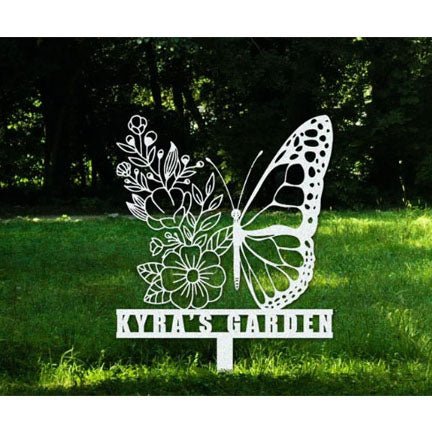 Decoratiuni gradina, decoratiuni exterior, personalizate, decoratiuni metal, ornamente gradina, fluture - BUZ.RO