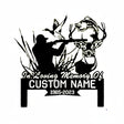 Decoratiuni gradina, decoratiuni exterior, personalizate, decoratiuni metal, ornamente gradina, vanator, text personalizat - BUZ.RO