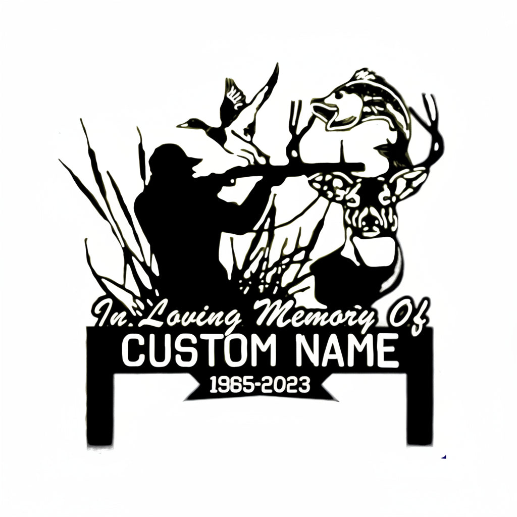 Decoratiuni gradina, decoratiuni exterior, personalizate, decoratiuni metal, ornamente gradina, vanator, text personalizat - BUZ.RO