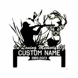 Decoratiuni gradina, decoratiuni exterior, personalizate, decoratiuni metal, ornamente gradina, vanator, text personalizat - BUZ.RO