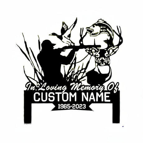 Decoratiuni gradina, decoratiuni exterior, personalizate, decoratiuni metal, ornamente gradina, vanator, text personalizat - BUZ.RO