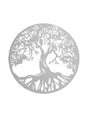 Decoratiuni perete living din metal , copacul vietii alb 45x45cm - BUZ.RO