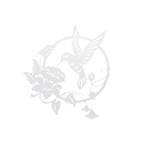 Decoratiuni perete living din metal , pasarea colibri alb
