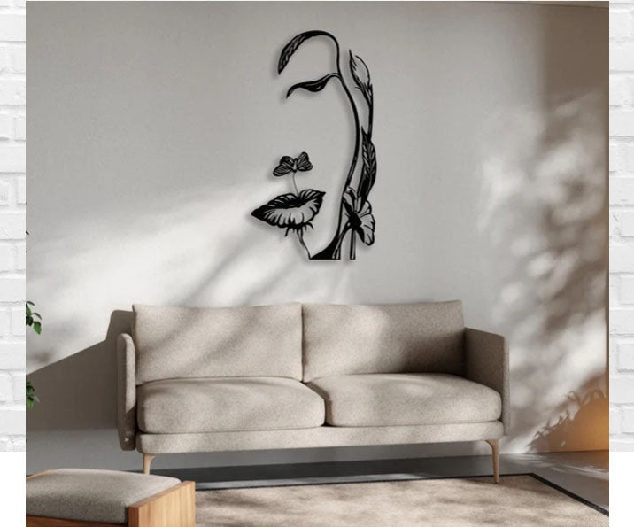 Decoratiuni perete, personalizate, decoratiuni perete metal, tablouri personalizate, cadouri personalizate, decoratiuni interior, chip de dama - BUZ.RO
