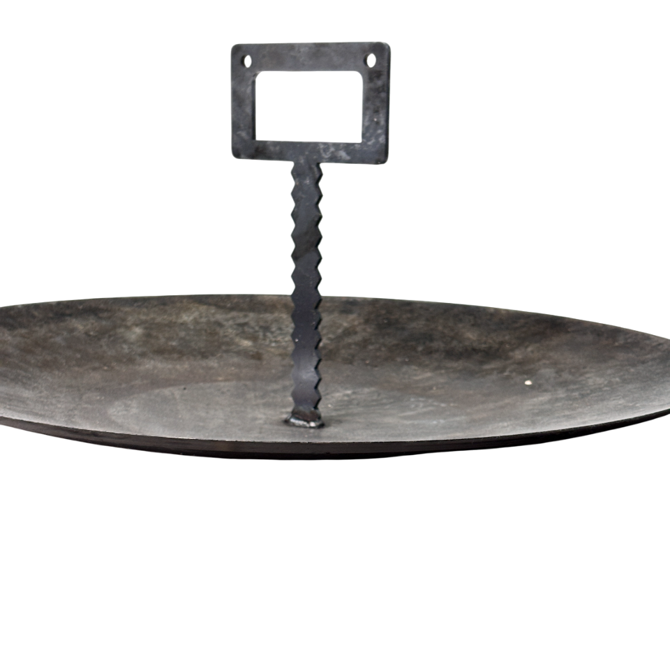 Disc gratar fonta  curbat / adanc 46 cm, cu maner