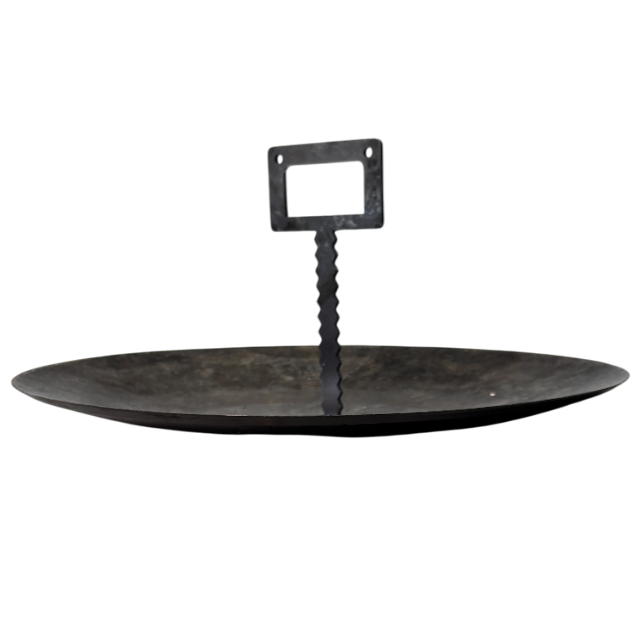 Disc gratar fonta  curbat / adanc 46 cm, cu maner