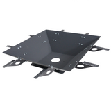 Firepit, plita gratar cu focar, plita incorporabila cu suport ceaun/disc, 75x75 cm+ grill