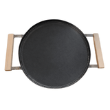 Disc gratar OTEL curbat / adanc 46 cm, cu platbanda si cu manere - BUZ.RO
