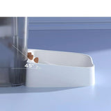 Dispenser automat mancare, pentru animale, wifi, programabil, afisaj LCD, conectare telefon, alb negru, 3L - BUZ.RO