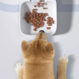 Dispenser automat mancare, pentru animale, wifi, programabil, afisaj LCD, conectare telefon, alb negru, 3L - BUZ.RO