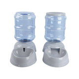 Dispenser dozator mancare si apa automat, adapatoare, catei si pisici, dispenser hrana si recipient apa, set 2 buc - BUZ.RO