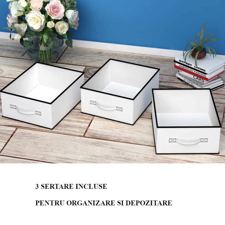 Dulap haine, dulap incaltaminte, 90x45x160 cm, alb, model cu cerb