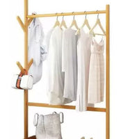 Dulap haine, dulap incaltaminte, cuier 3 in 1, cu roti, din lemn