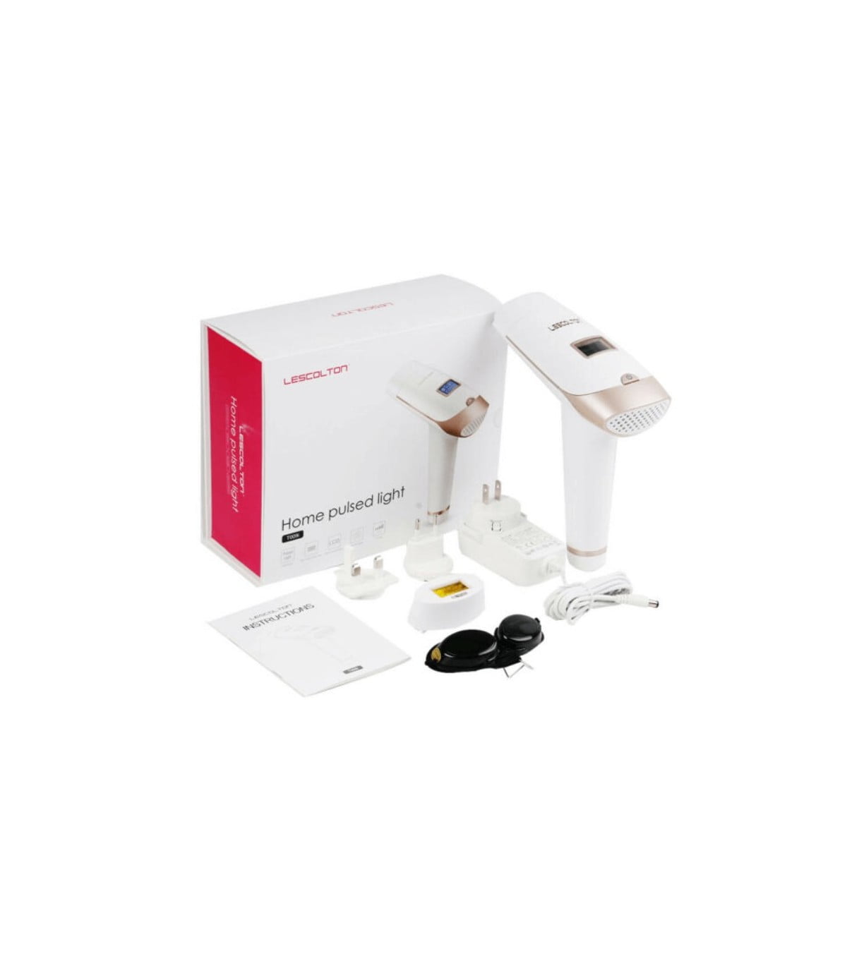 Epilator IPL, 300000 pulsatii, 5 trepte de intensitate, senzor piele, ochelari protectie