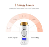 Epilator IPL, epilare definitiva, cu LCD, 3 in 1, 400.000 pulsatii, 5 trepte - BUZ.RO