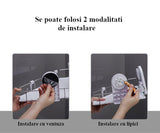 Etajera baie, coltar baie, alb, metal, rezistenta la apa - BUZ.RO