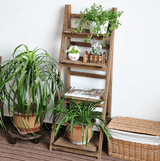 Etajera tip scara, lemn, 4 rafturi, maro, 110x41x42 cm - BUZ.RO