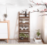 Etajera tip scara, lemn, 4 rafturi, maro, 110x41x42 cm - BUZ.RO