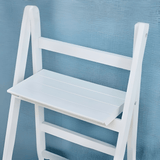 Etajera tip scara, lemn, alba, 3 rafturi, 110x41x42 cm - BUZ.RO