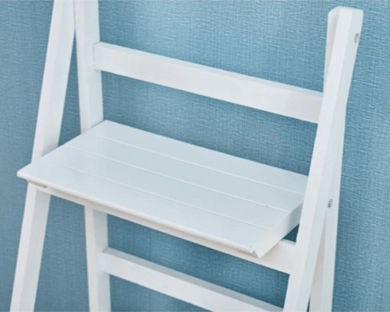 Etajera tip scara, lemn, alba, 3 rafturi, 110x41x42 cm - BUZ.RO