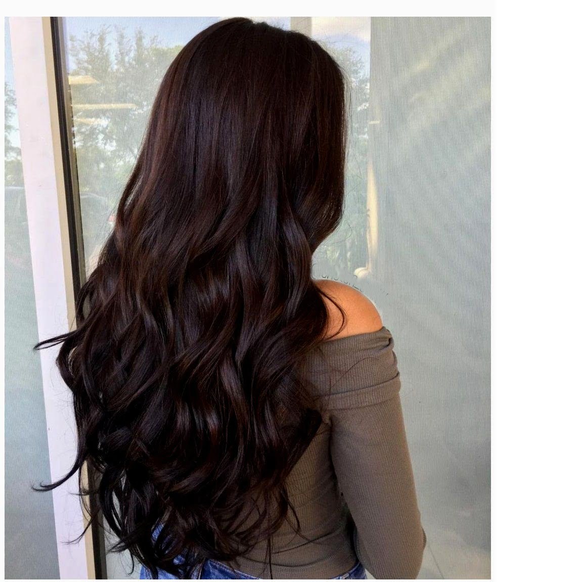 Extensii par ciocolatiu, ondulat, sintetic, cu clips, lungime 60 cm