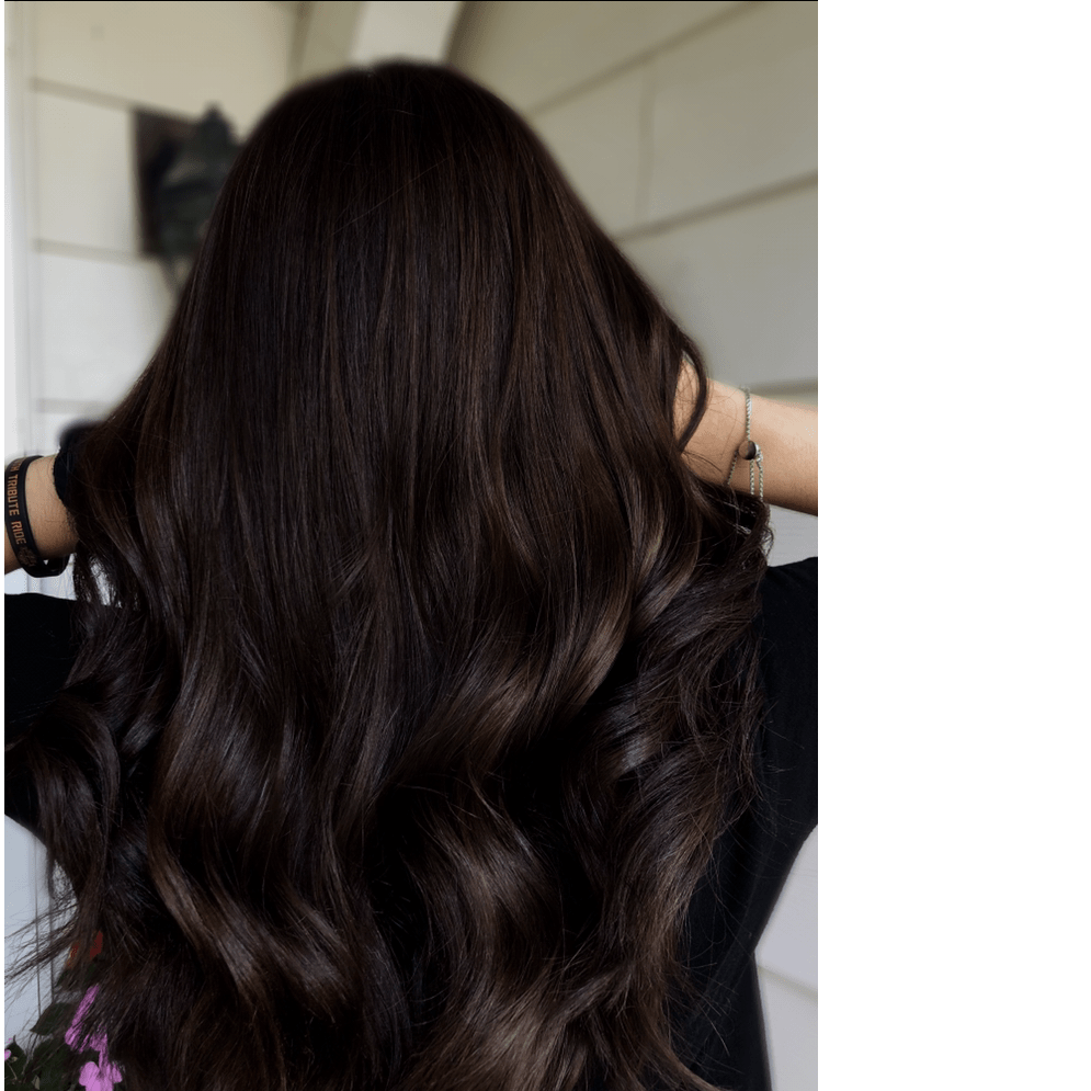 Extensii par ciocolatiu, ondulat, sintetic, cu clips, lungime 60 cm