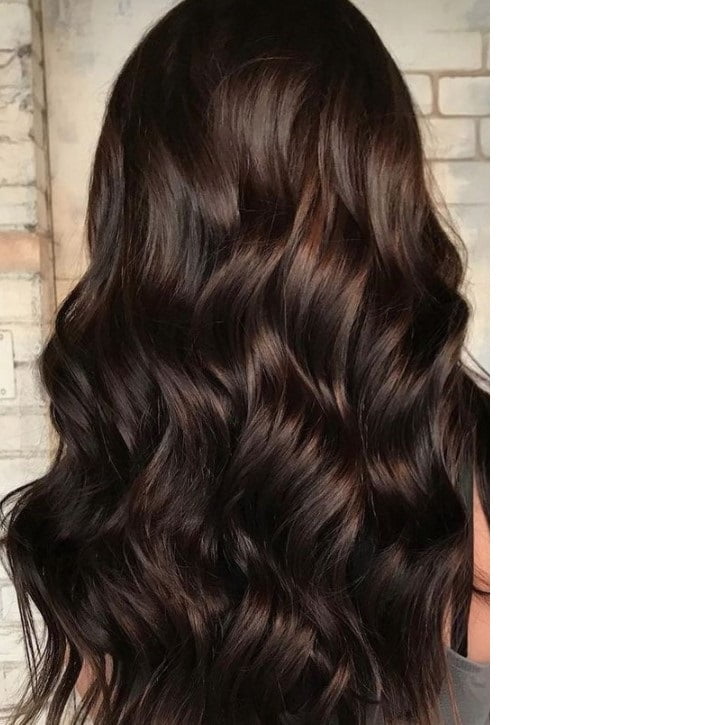 Extensii par ciocolatiu, ondulat, sintetic, cu clips, lungime 60 cm