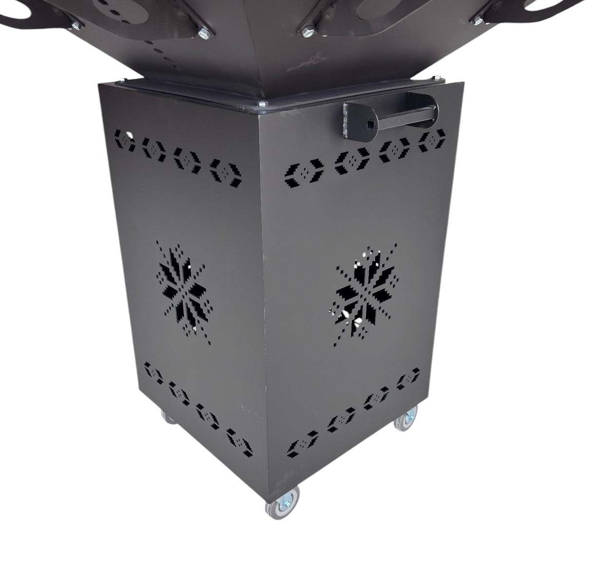 Fire Pit, Gratar cu plita 95x 95 cm din otel 10 mm pe lemne, pentru gradina sau terasa+ grill detasabil - BUZ.RO