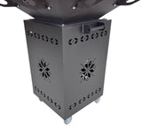 Fire Pit, Gratar cu plita 95x 95 cm din otel 10 mm pe lemne, pentru gradina sau terasa+ grill detasabil - BUZ.RO