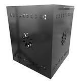 Fire Pit, Gratar cu plita 95x 95 cm din otel 10 mm pe lemne, pentru gradina sau terasa  + blat de lemn