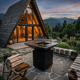 Fire Pit | Gratar Lemne | Plita 10mm | 95x95 cm | Fara Blat - BUZ.RO