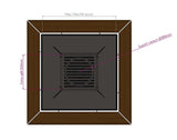 FirePit, Gratar plita 75x 75 cm din otel 8/10 mm |gradina sau terasa cu suport ceaun cenusar reglare tiraj - BUZ.RO