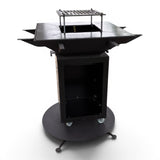 FirePit, Gratar plita 75x 75 cm din otel 8/10 mm |gradina |terasa |suport ceaun| cenusar| reglare tiraj| loc depozitare|model simplu fara blat - BUZ.RO
