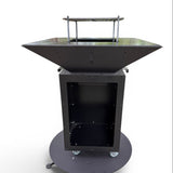 FirePit, Gratar plita 75x 75 cm din otel 8/10 mm |gradina |terasa |suport ceaun| cenusar| reglare tiraj| loc depozitare|model simplu fara blat - BUZ.RO