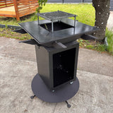 FirePit, Gratar plita 75x 75 cm din otel 8/10 mm |gradina |terasa |suport ceaun| cenusar| reglare tiraj| loc depozitare|model simplu fara blat - BUZ.RO