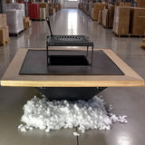 Firepit, plita gratar cu focar, plita incorporabila cu suport ceaun/disc, 75x75 cm+ grill - BUZ.RO