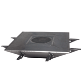 Firepit, plita gratar cu focar, plita incorporabila cu suport ceaun/disc, 75x75 cm+ grill - BUZ.RO