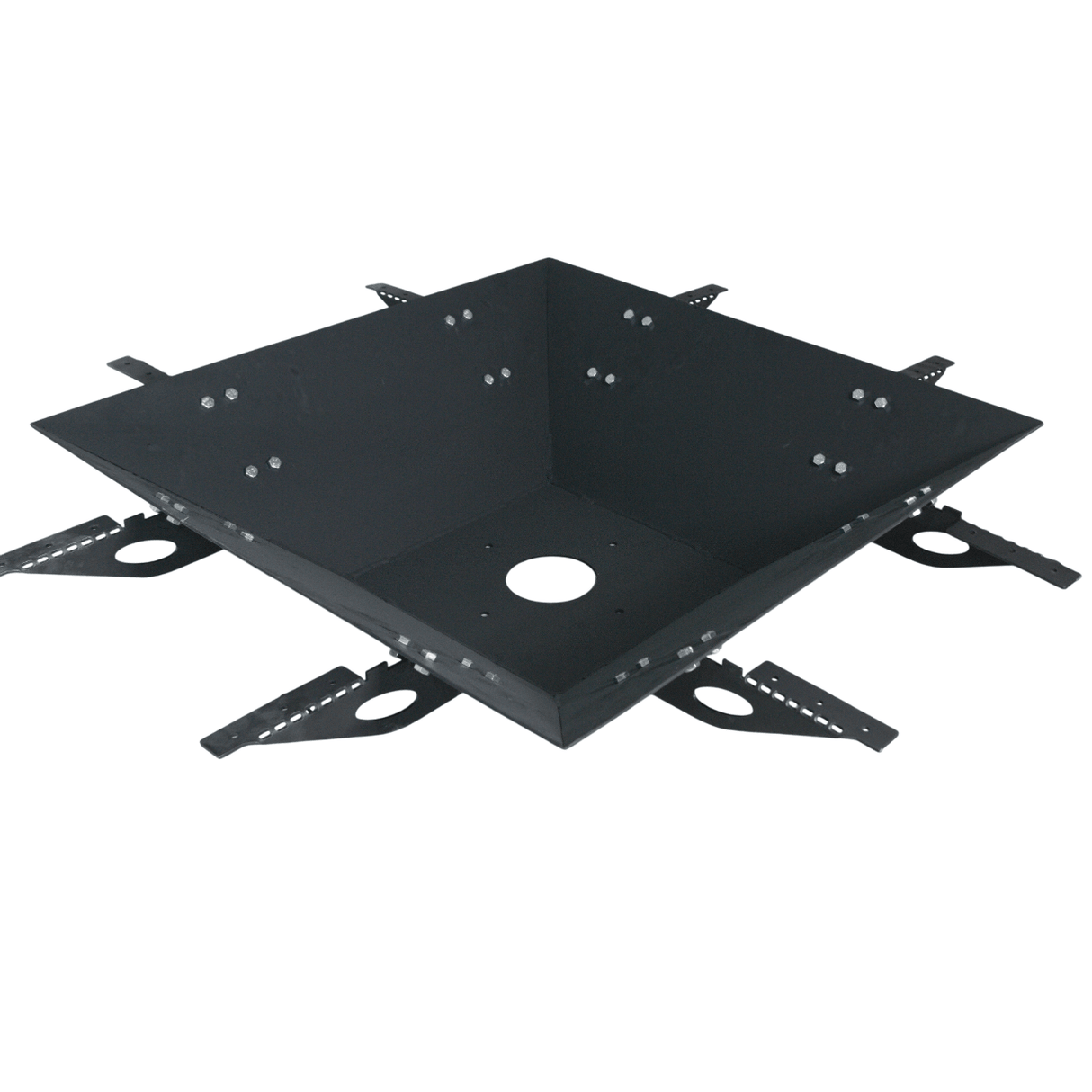 Firepit, plita gratar cu focar, plita incorporabila cu suport ceaun/disc, 75x75 cm+ grill - BUZ.RO