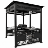 Foisor cu gratar gradina| Ansamblu de gatit modular|bucatarie de vara| plita| sobita| blat inox| chiuveta - BUZ.RO